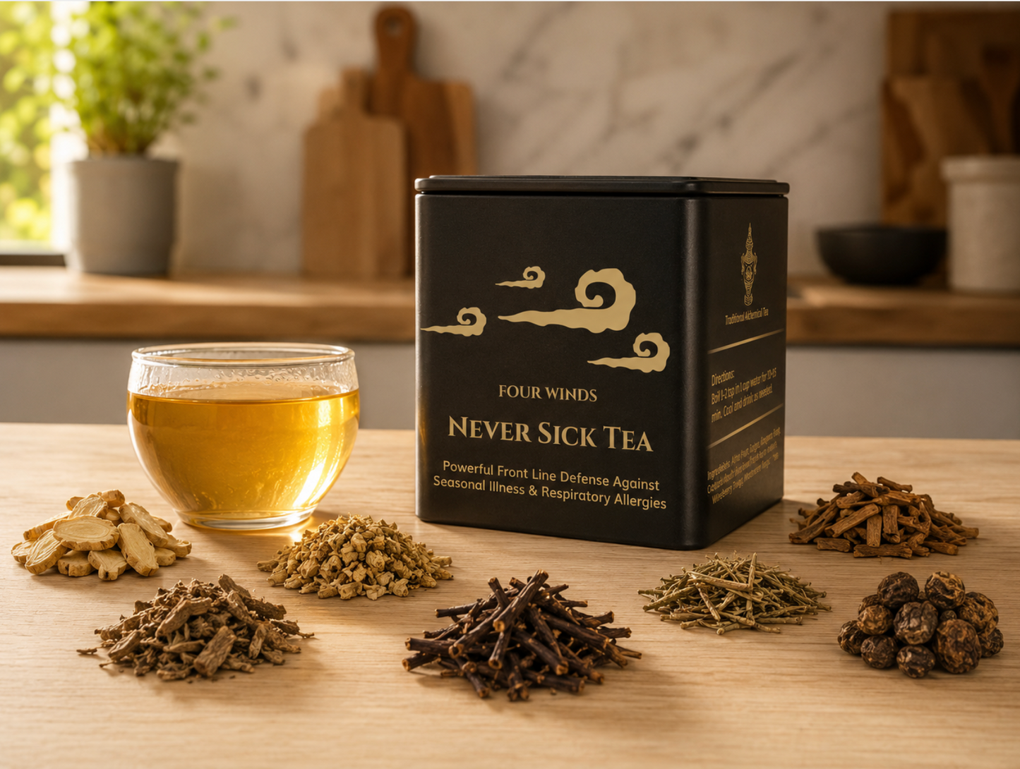 "Never Sick Tea”